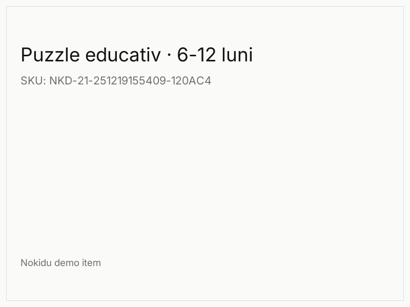 Puzzle educativ · 6-12 luni