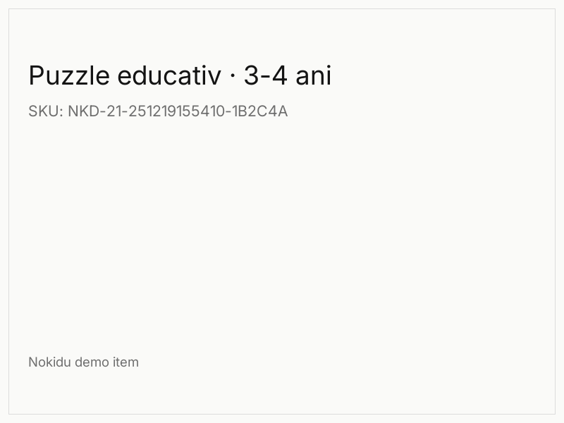 Puzzle educativ · 3-4 ani