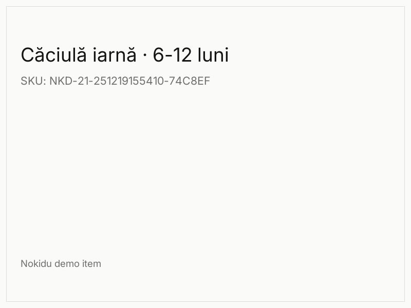 Căciulă iarnă · 6-12 luni