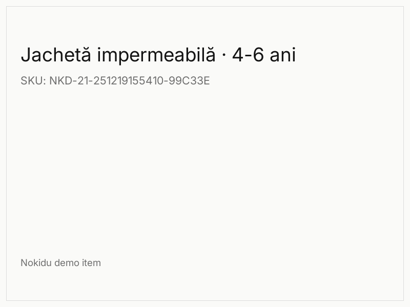 Jachetă impermeabilă · 4-6 ani