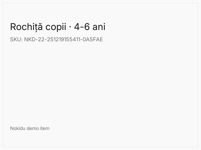 Rochiță copii · 4-6 ani