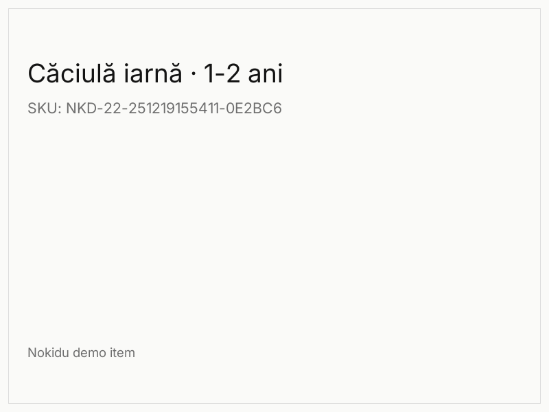 Căciulă iarnă · 1-2 ani