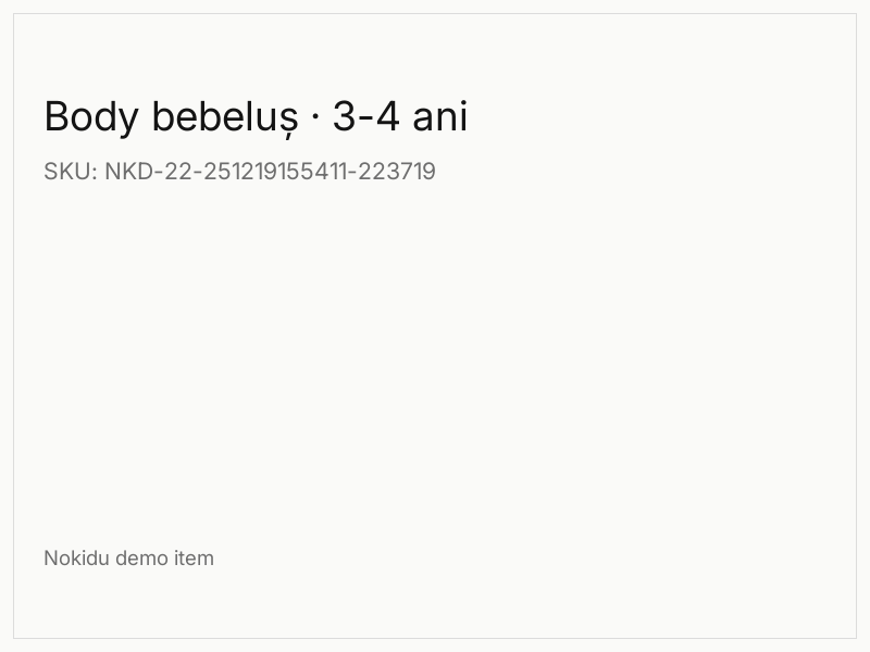 Body bebeluș · 3-4 ani
